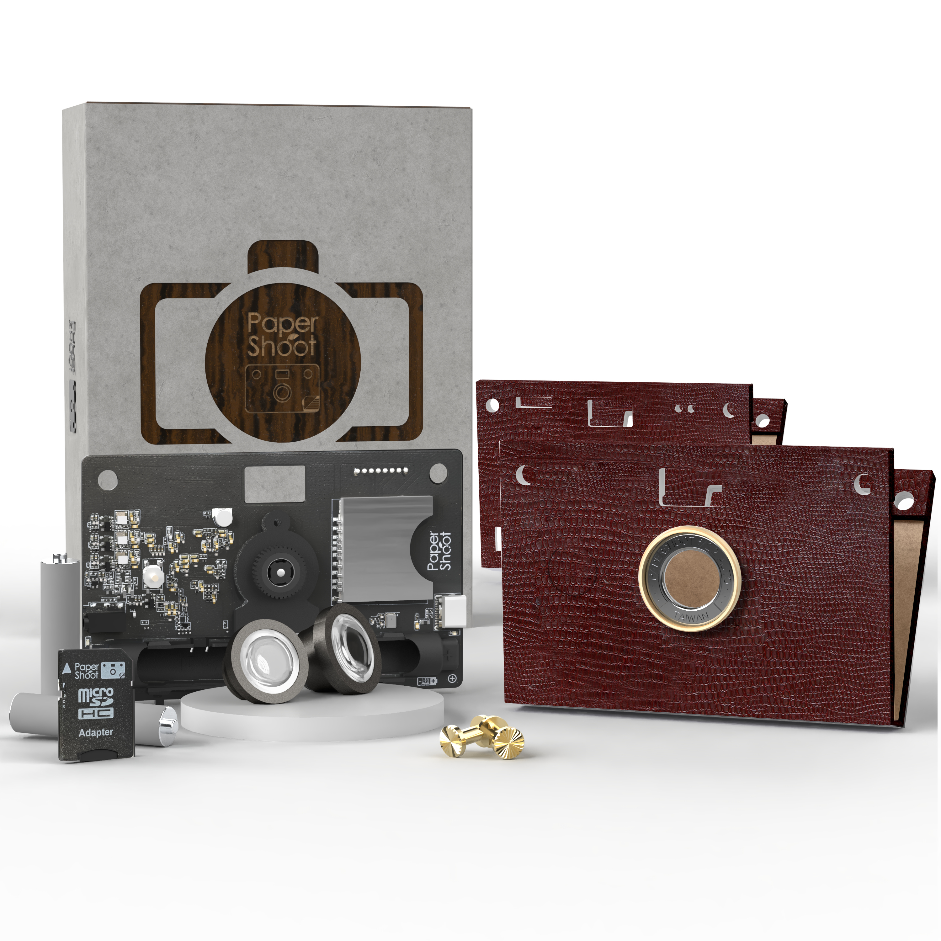 【18MP】Camera Bundle - Leather Texture Camera Set